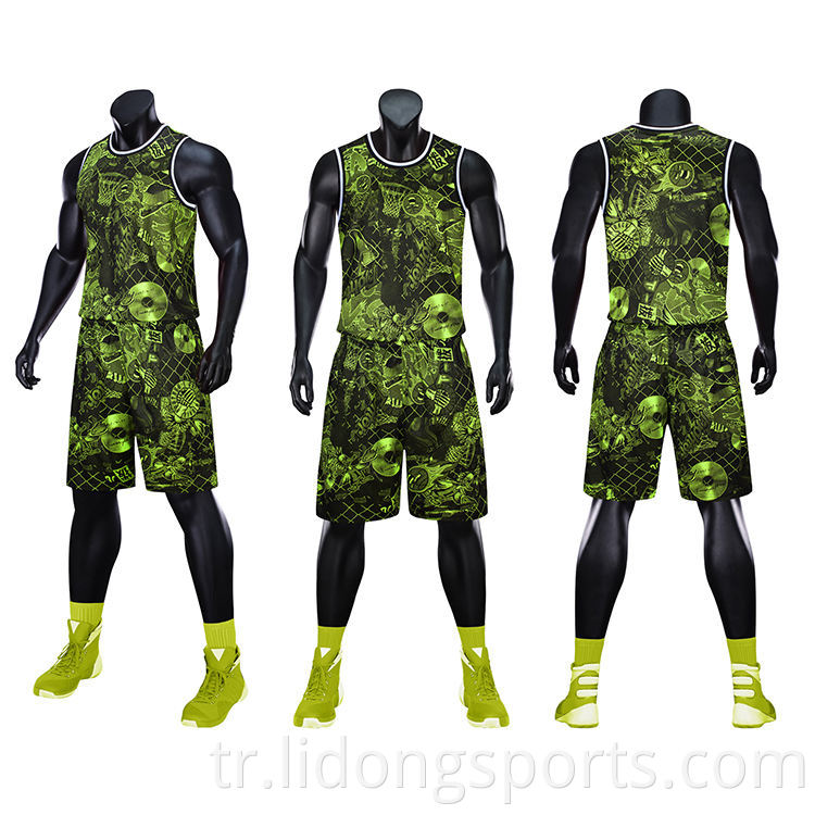 Toptan Giyim Formaları Özel Kol Üniformaları Jersey Basketbol Üniforması Takım